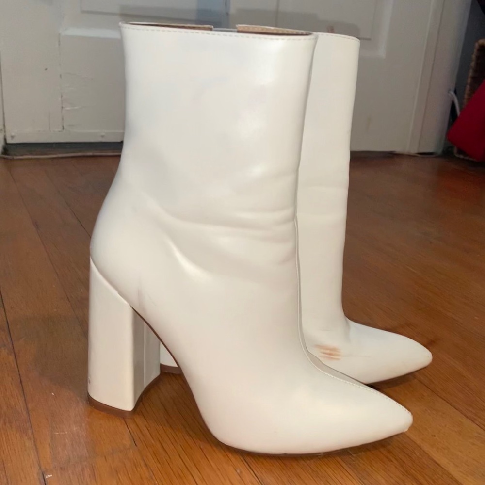 White booties (slight scratches as pictured)